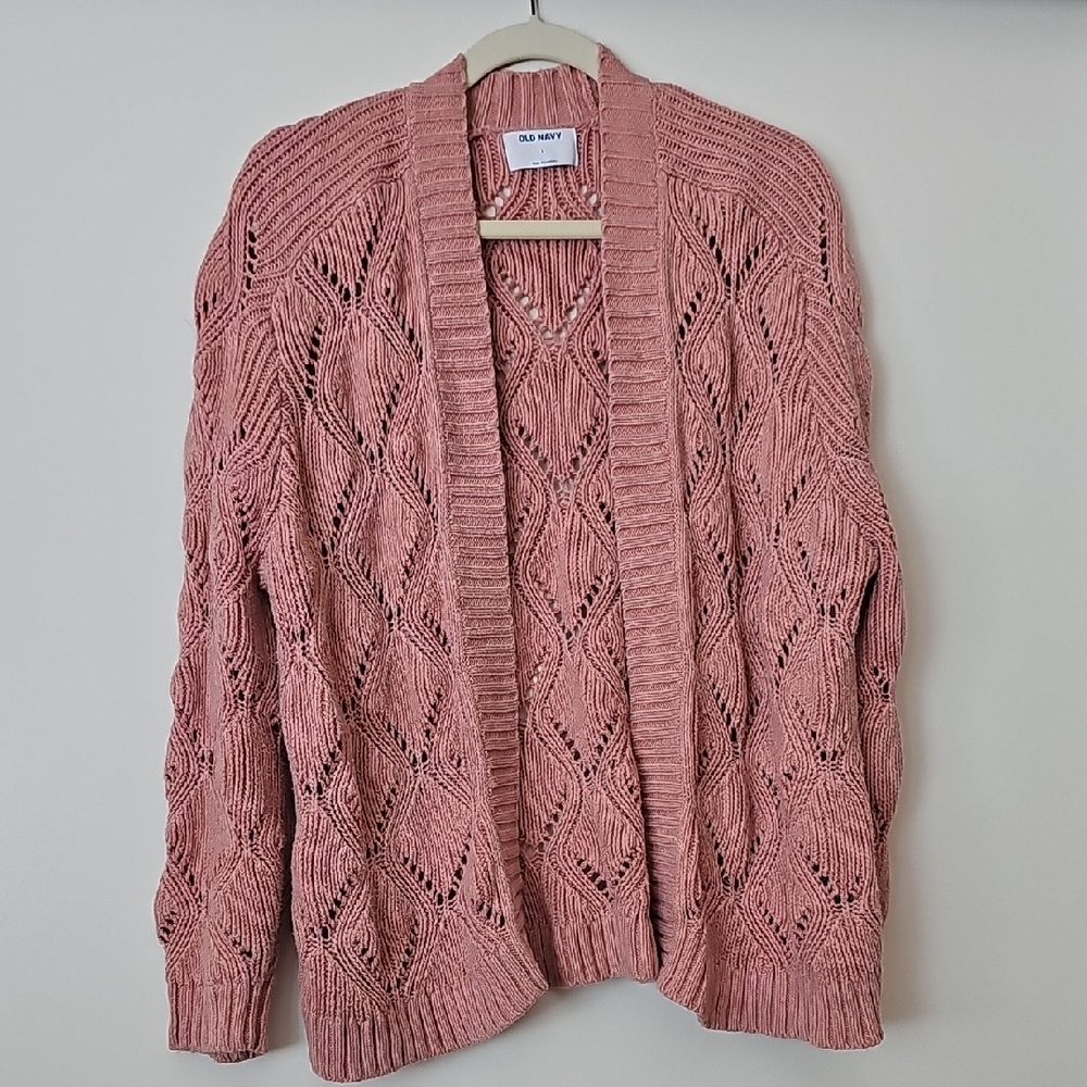 Old Navy Blush Pink Open-Front Cardigan